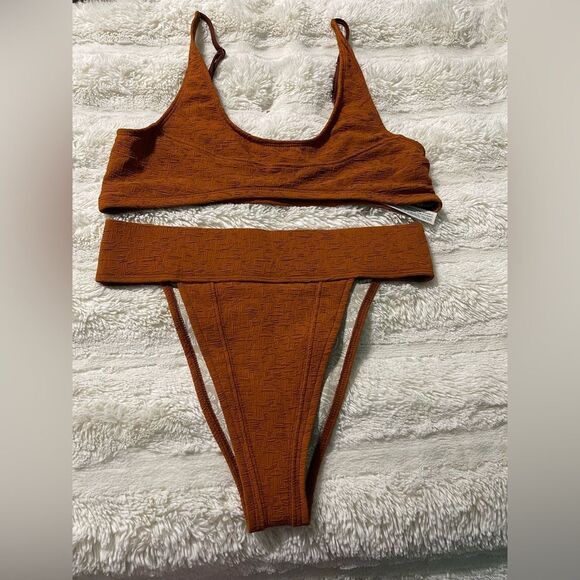NWOT Free People Farrah Dylan SET Bikini Two Piece Swimsuit top s L bottom sz M - Picture 7 of 10